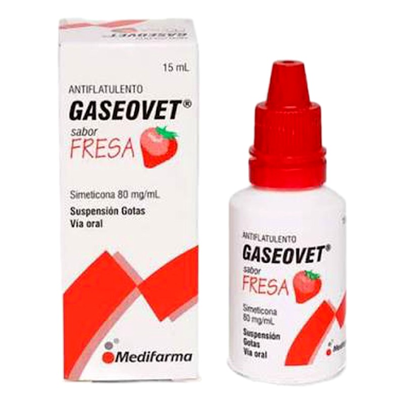GASEOVET GOTAS FRESA X15ML MEDIFARMA