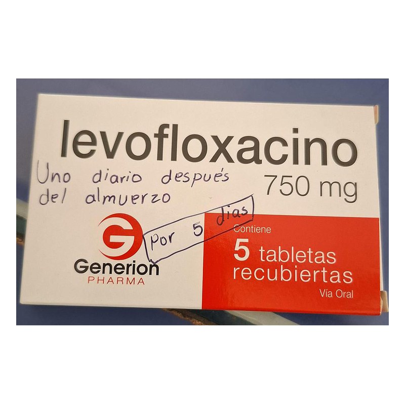 LEVOFLOXACINO 750 MG TB CAJA X5 GENERION PHARMA