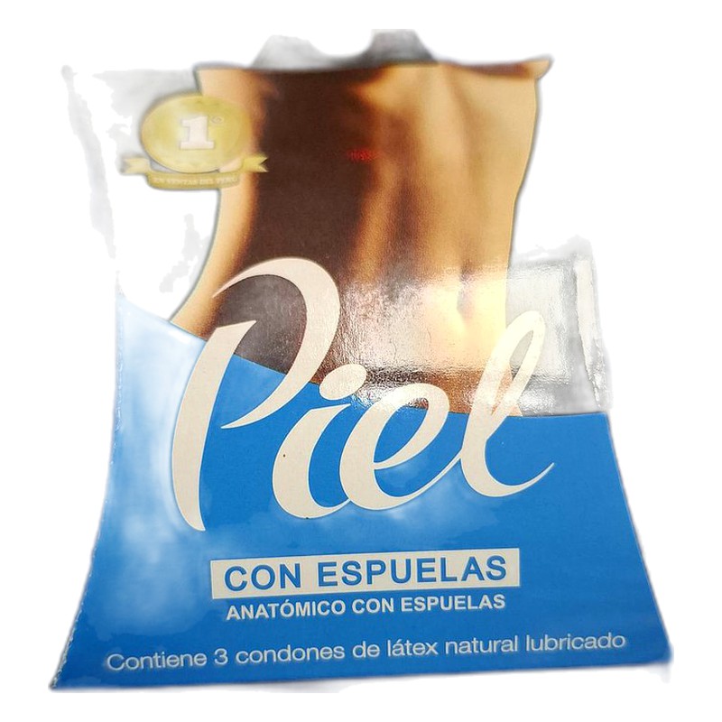 CONDON PIEL CON ESPUELAS CAJA X3
