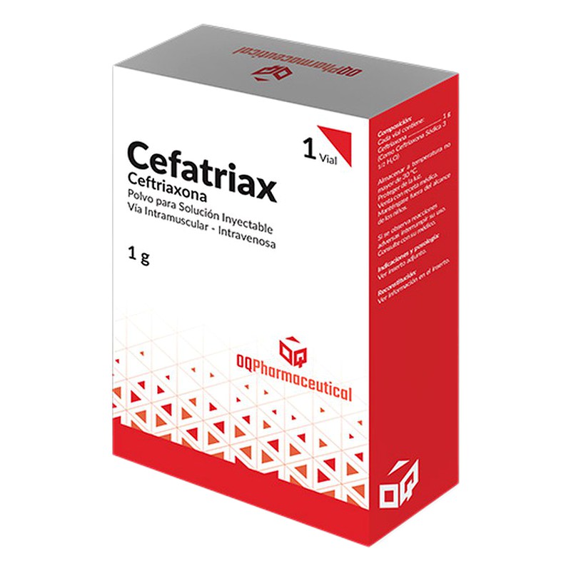 CEFATRIAX 1G INYECTABLE I.V/I.M OQPHARMACEUTICAL