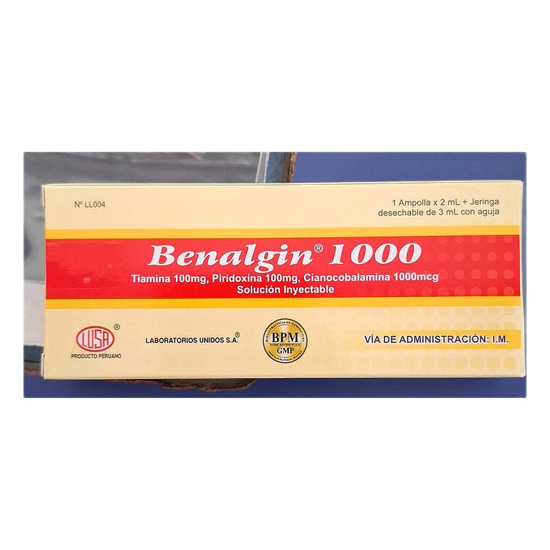 BENALGIN 1000 SOLUCION INYECTABLE I.M. LUSA