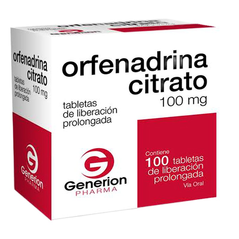 ORFENADRINA CITRATO 100MG TB GENERION PHARMA