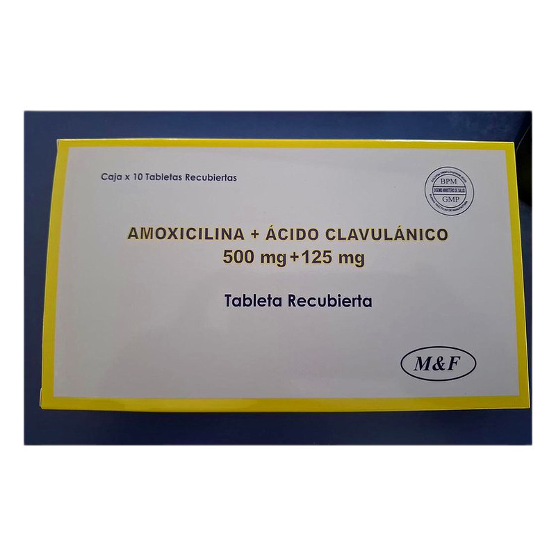 AMOXICILINA + AC. CLAVULANICO  TB REC CAJA X10 MYF